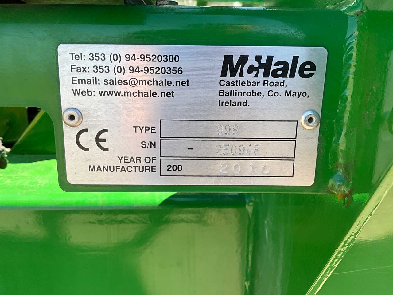 Bale wrapper Mchale 998