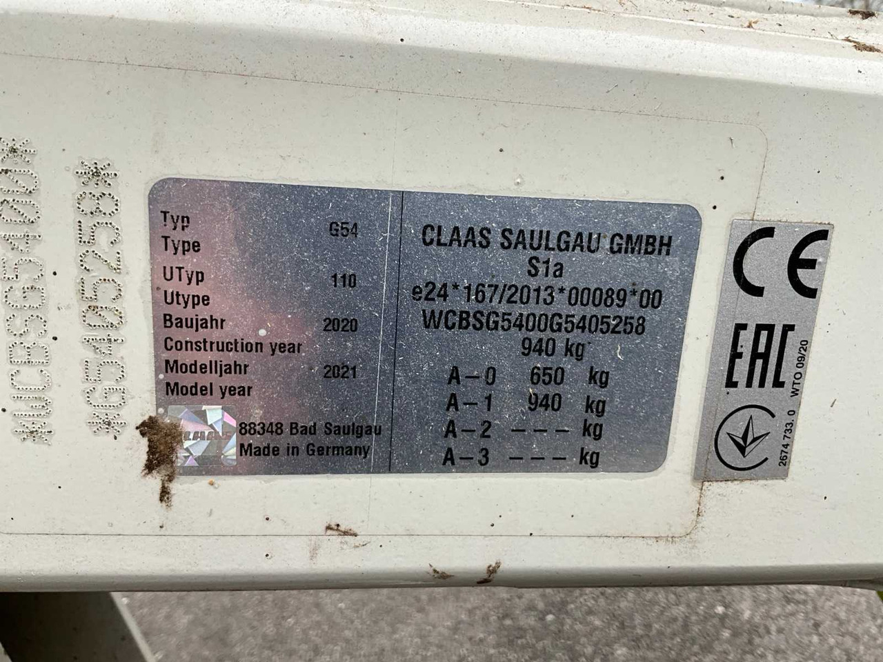 Agricultural machinery Claas Volto 900