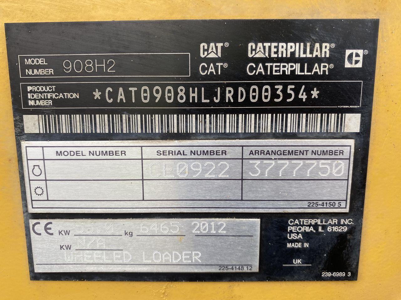 Compact loader Caterpillar 908 H2