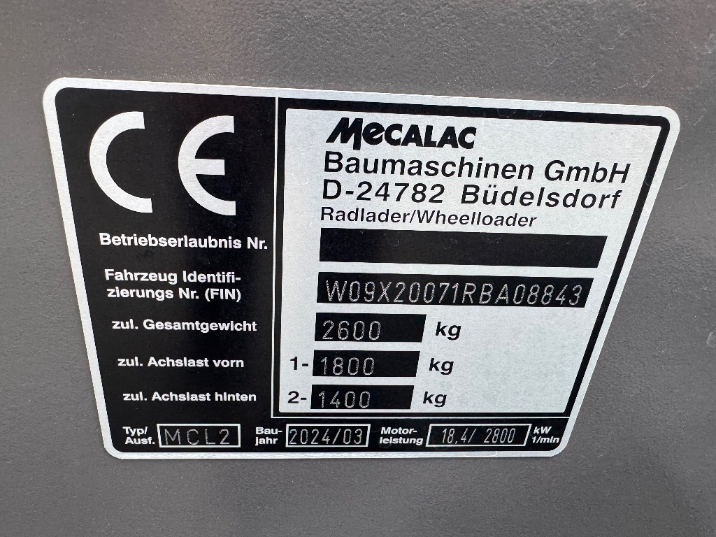 Compact loader Mecalac MCL 2