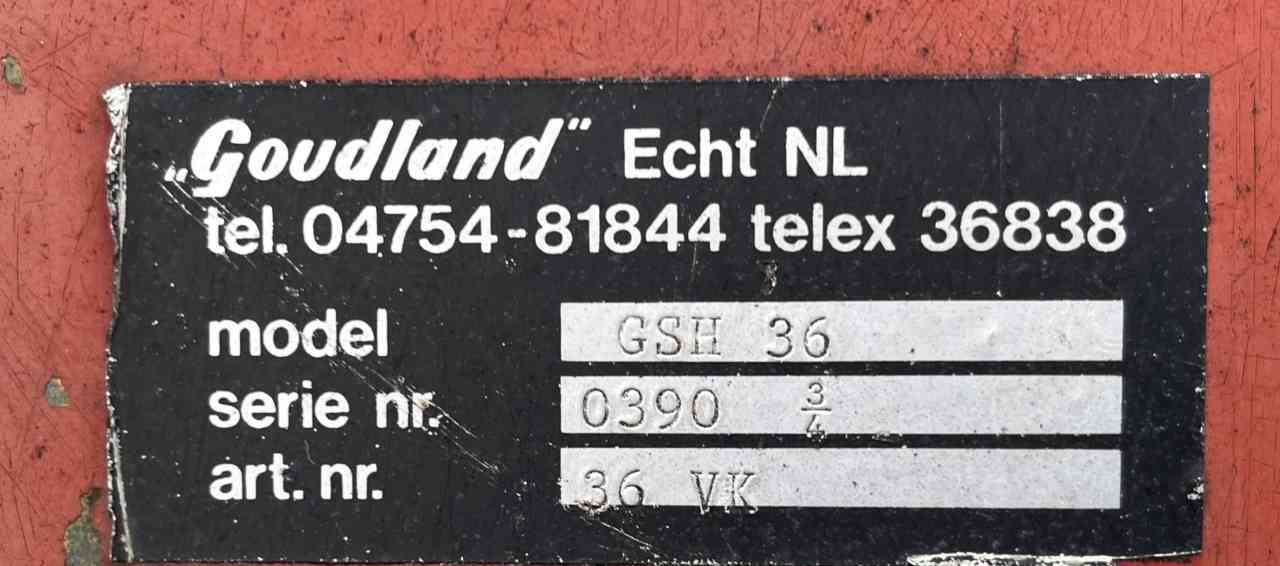 Disc harrow Goudland GSH 36 Schijveneg grondbewerking.