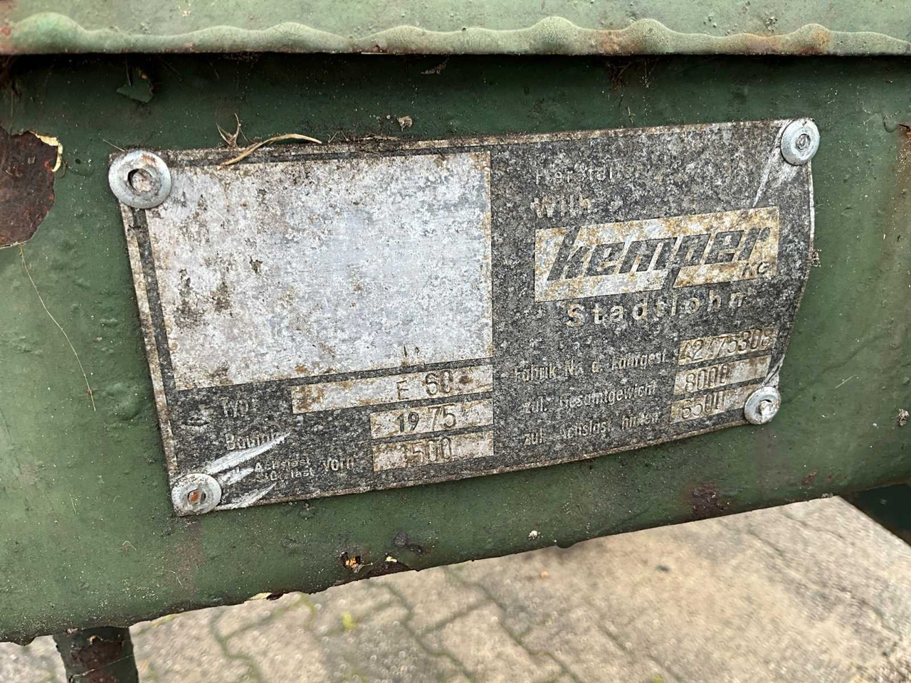 Farm tipping trailer/ Dumper Kemper E60
