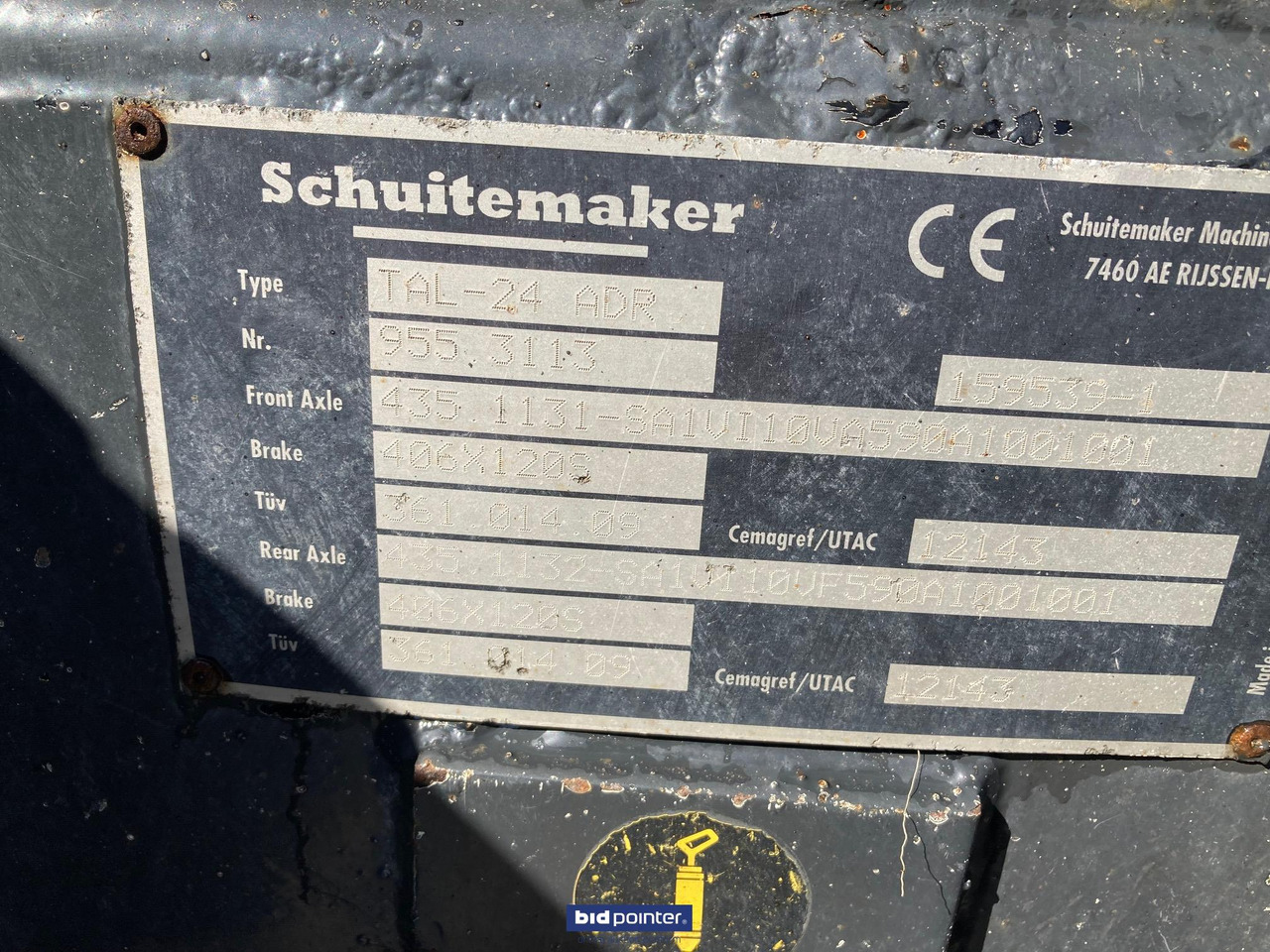 Farm tipping trailer/ Dumper Schuitemaker Subliem 200 zandkipper / gronddumper
