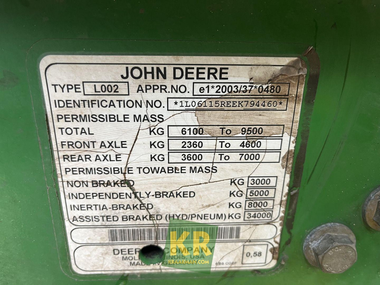 Farm tractor 6115R John Deere