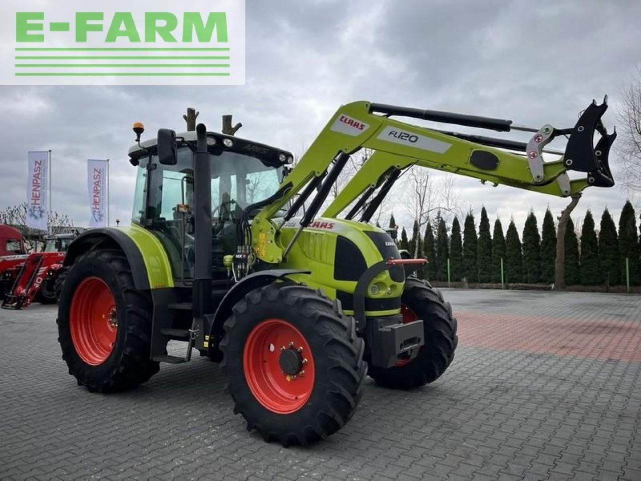 Farm tractor CLAAS ares 617 atz + claas fl120