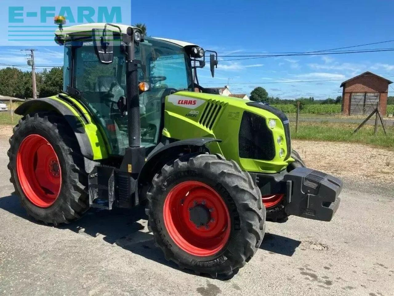 Farm tractor CLAAS arion 430 panoramic