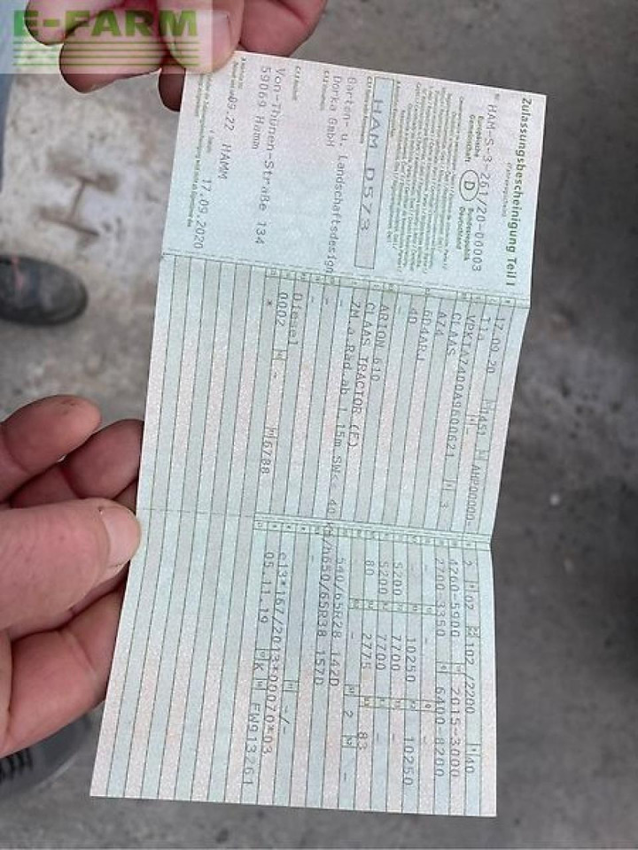 Farm tractor CLAAS arion 610