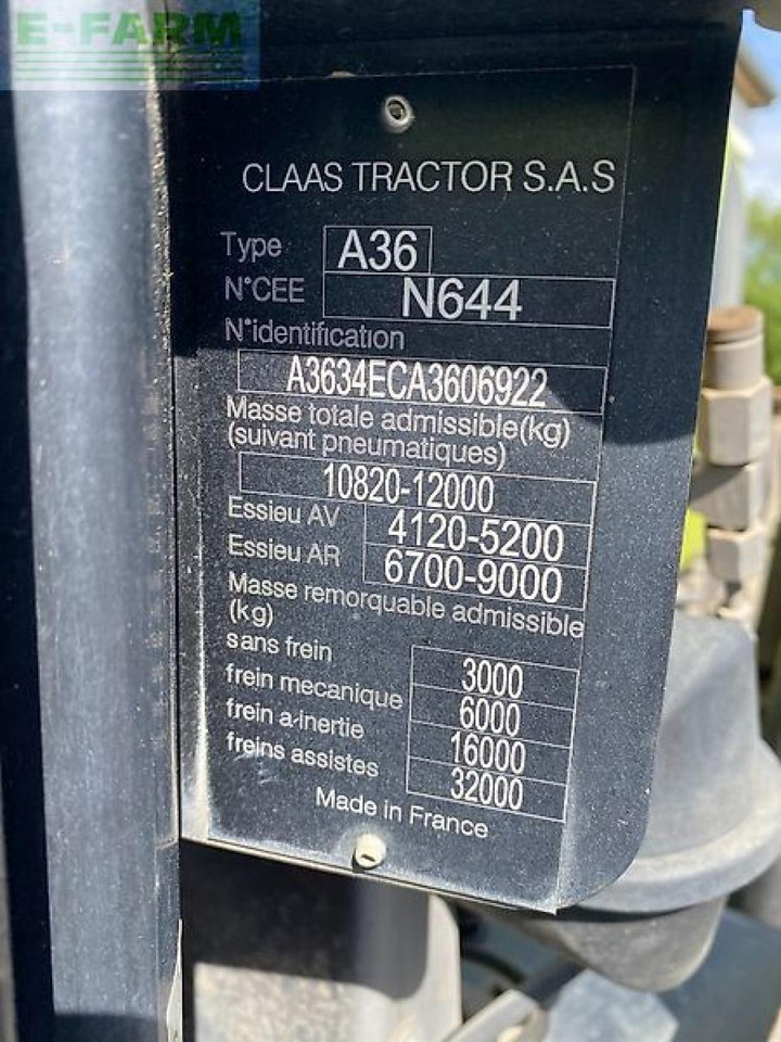 Farm tractor CLAAS arion 650 cis HEXASHIFT CIS