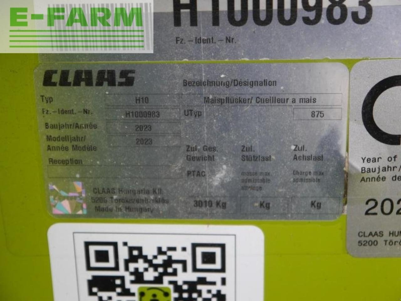 Farm tractor CLAAS corio 875 fc conspeed