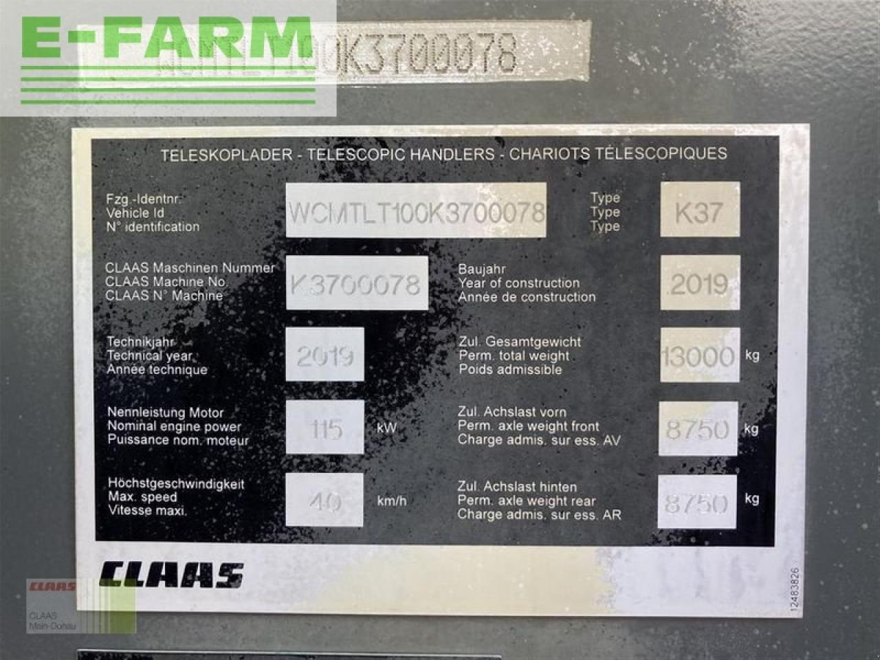 Farm tractor CLAAS scorpion 756 varipower