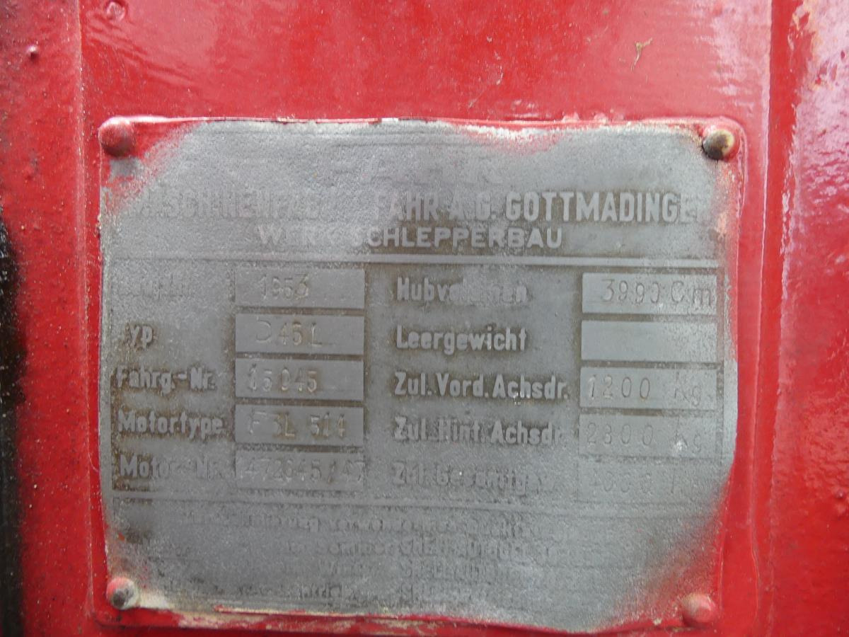 Farm tractor Fahr D45L