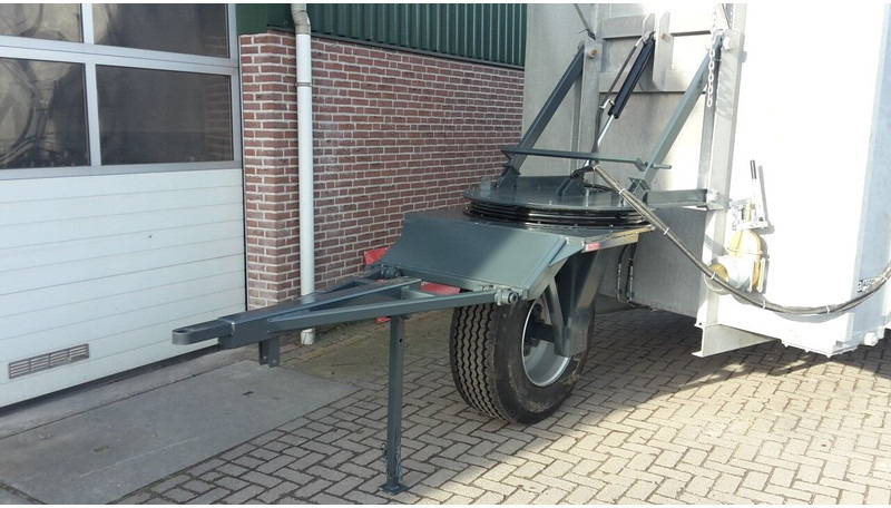 Fertilizer spreader Mestcontainer met neuswiel