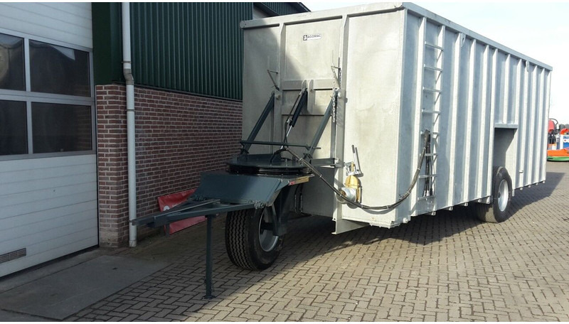 Fertilizer spreader Mestcontainer met neuswiel
