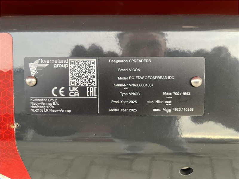 Fertilizer spreader Vicon RO-EDW GEO SPREAD 1875 IDC