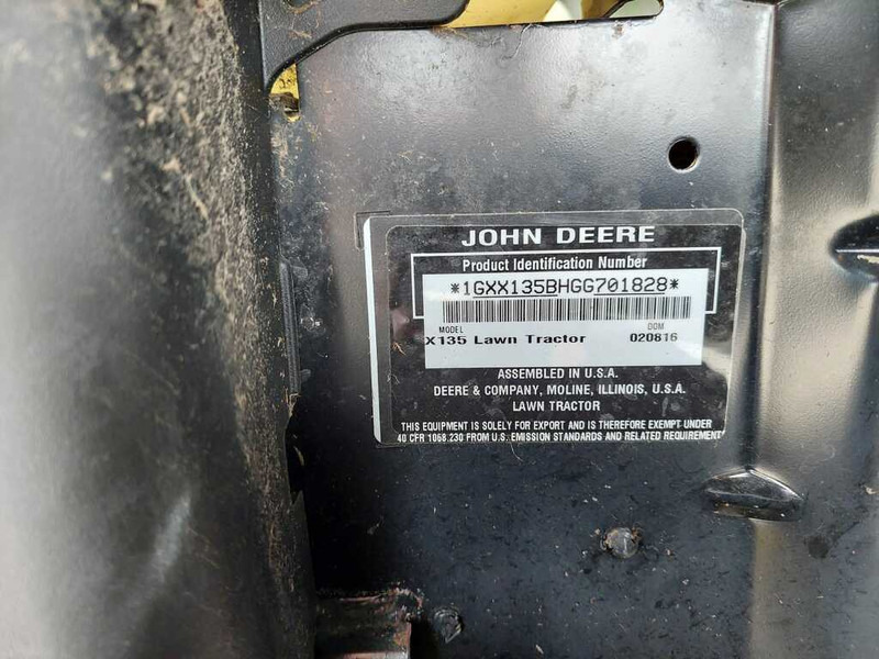 Garden mower John Deere X 135R