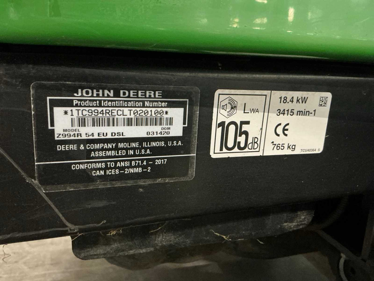 Garden mower John deere Z994R