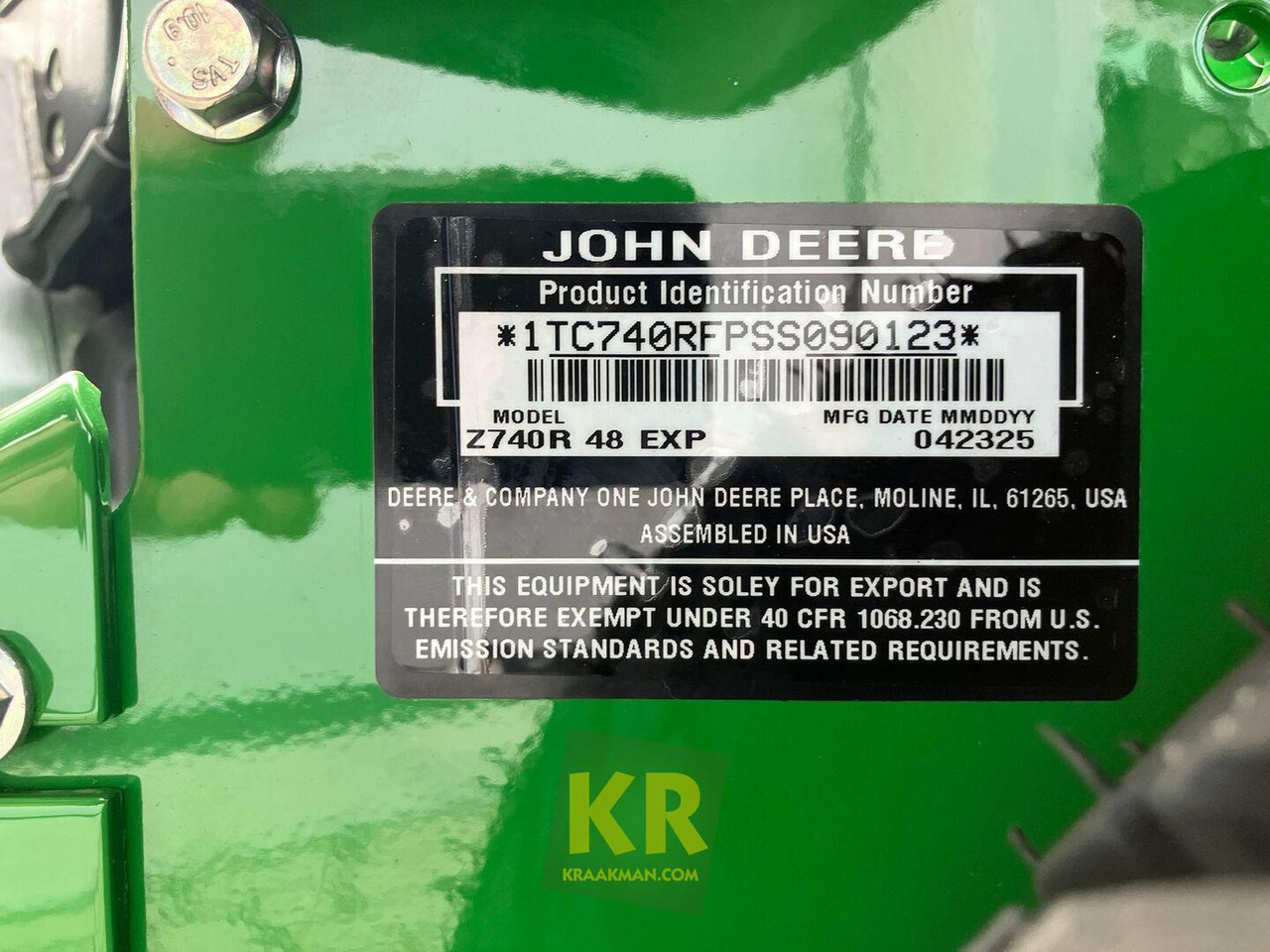 Garden mower Z740R John Deere
