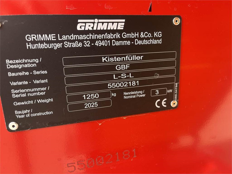 Agricultural machinery Grimme GBF LSL