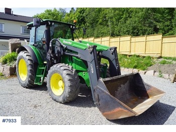 Farm tractor John Deere 6110MC med plog: picture 1