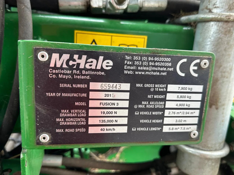 Agricultural machinery McHale Fusion 3 plus, bj 2015, balenstand 36.053