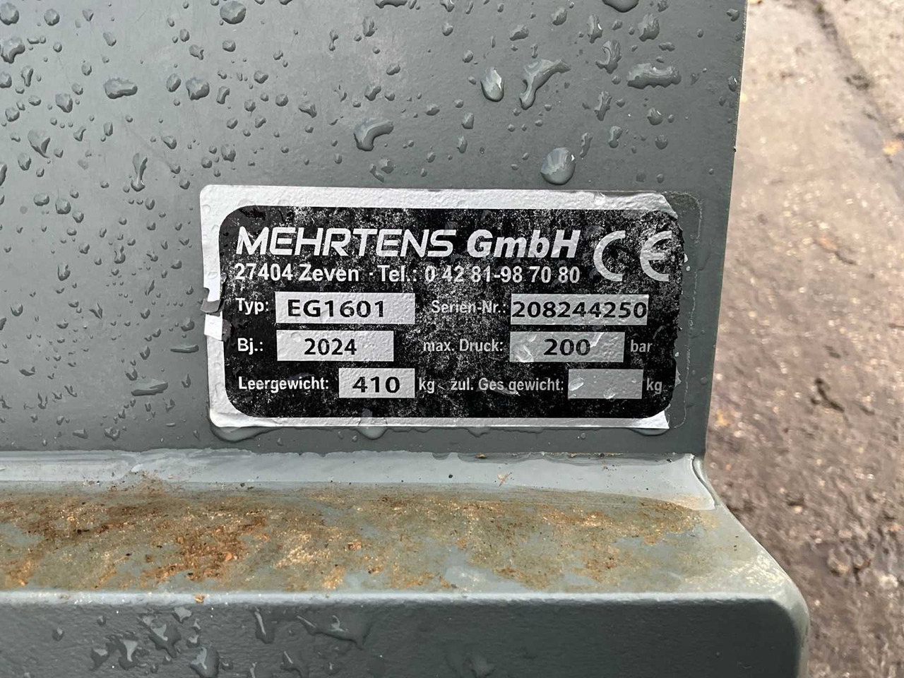 Agricultural machinery Mehrtens EG1601
