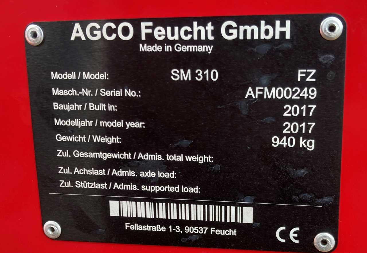 Mower Fella SM 310 FZ frontmaaier Front Schijvenmaaier Weidebouwmachines