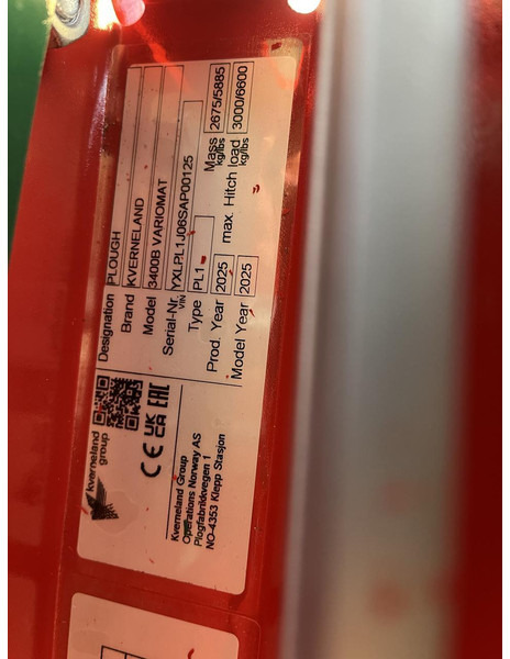 Plow Kverneland 3400B