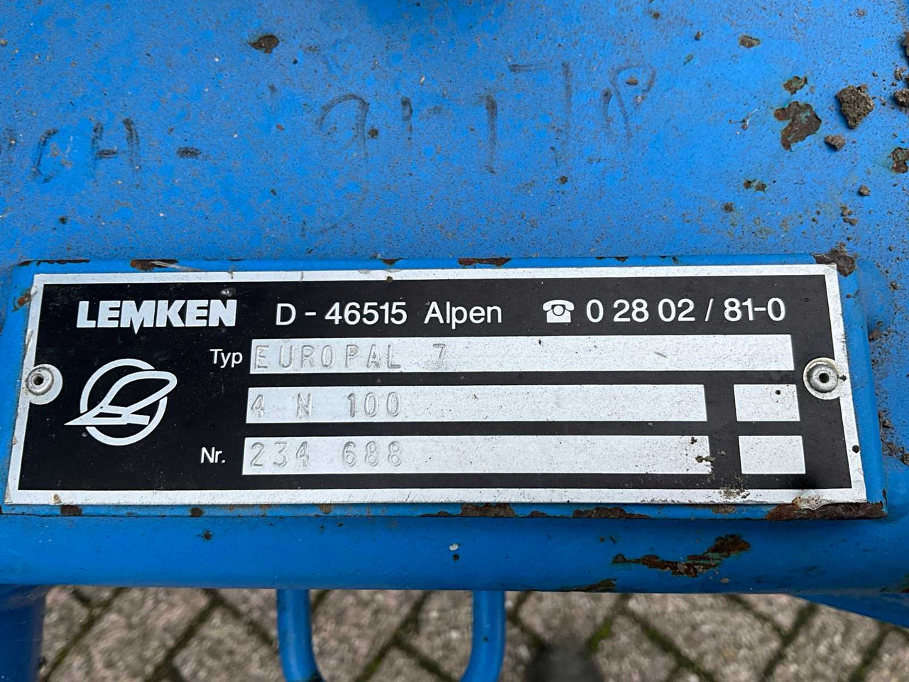 Plow Lemken Europal 7 4-schaar