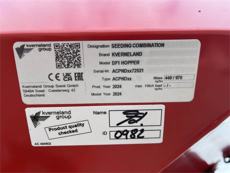 Seed drill Kverneland DF1 ELDOS