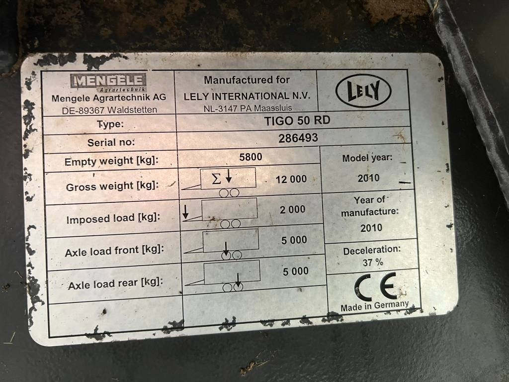 Self-loading wagon Lely Tigo 50 R D