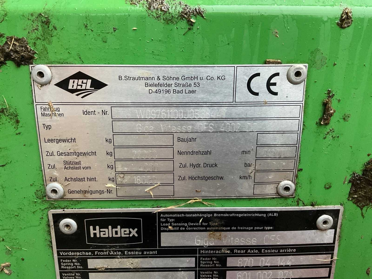 Self-loading wagon Strautmann GIGA VITESSE CFS 4002 DO