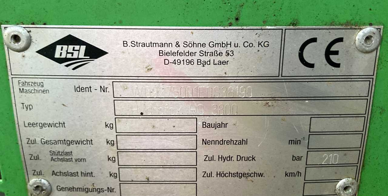 Silage equipment Strautmann HQ 3800 kuilsnijder voermachines