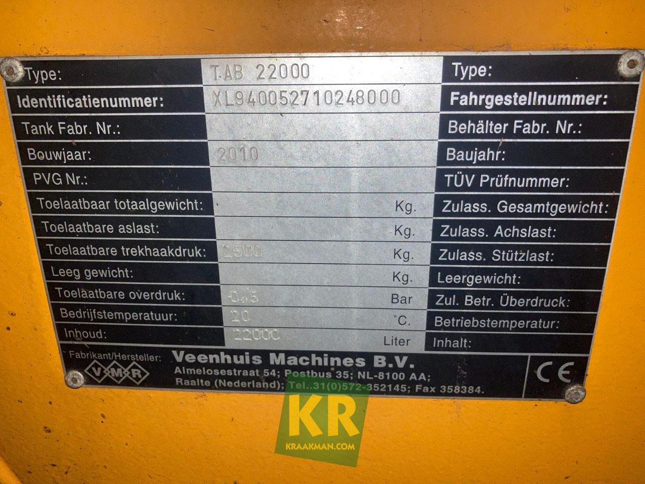 Slurry tanker Veenhuis HDG