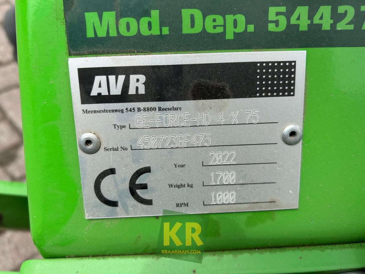 Soil tillage equipment GE Force AVR