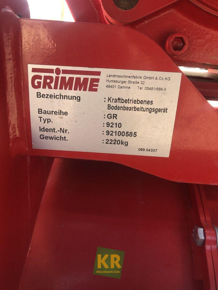 Soil tillage equipment GR 9210 Grimme