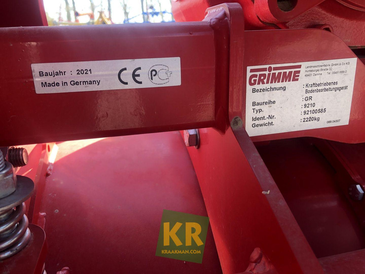 Soil tillage equipment GR 9210 Grimme