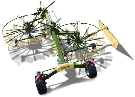Tedder/ Rake Krone vier harkelementen en Zijaflegharken