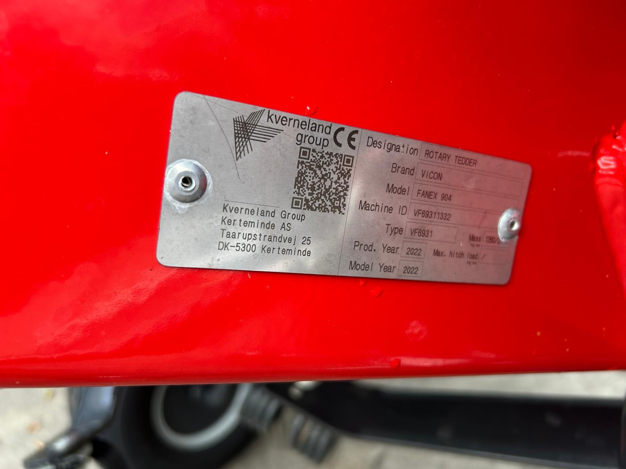 Tedder/ Rake Vicon Fanex 904