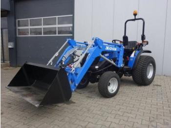 Wheel tractor Solis 26 mit Rasenbereifung und Frontlader