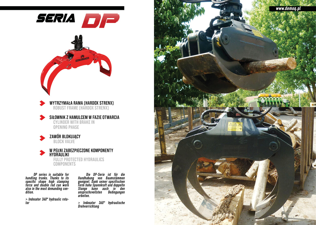New Grapple for Construction machinery DEMOQ DP025  Log Grab 200 kg: picture 3