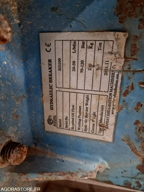 Hydraulic hammer MARTEAUX HYDRAULIQUE (BRH)