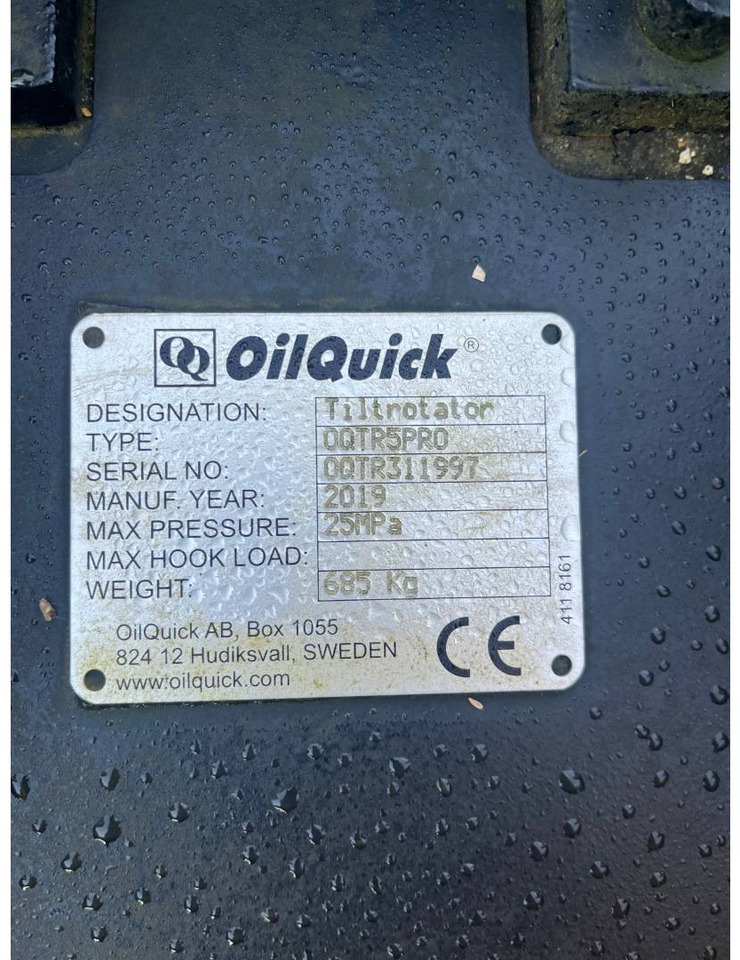 Tiltrotator OILQUICK DEUTSCHLAND GMBH ROTOTILT/R5 /OILQUIK/OK60