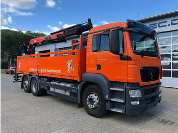 Dropside camion MAN TGS 26.400 6x2 Pritsche Kran Palfinger PK 21001L