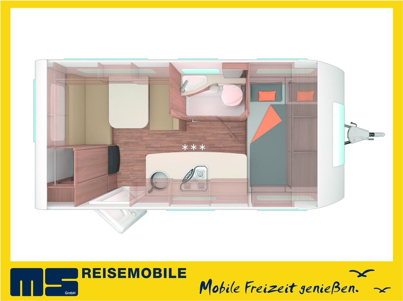 Caravan Weinsberg CARAONE 420 QD - MODELL 2026 - QUERBETT