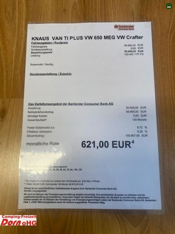 Leasing of Knaus Van TI Plus 650 MEG Platinum Selection Mit Zusat  Knaus Van TI Plus 650 MEG Platinum Selection Mit Zusat: picture 5
