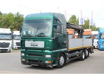 Ciężarówka burtowa MAN 26.413 FNLLW, Hydraulic Crane HIAB 185K