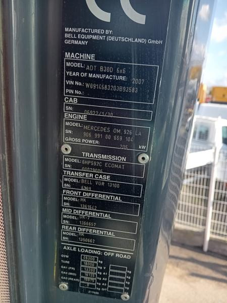 Articulated dumper Bell B30D