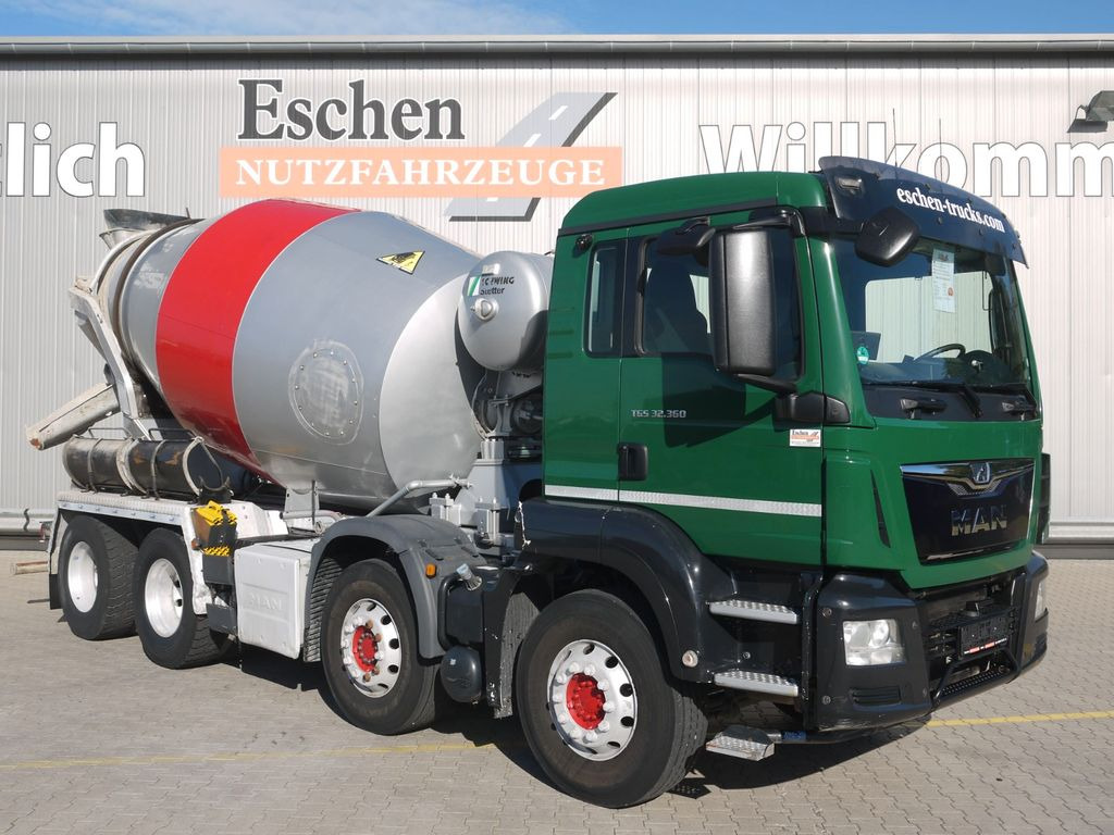 Concrete mixer truck MAN TGS 32.360 8x4 BB | 9m³ Stetter*Klima*ABS*Kamera