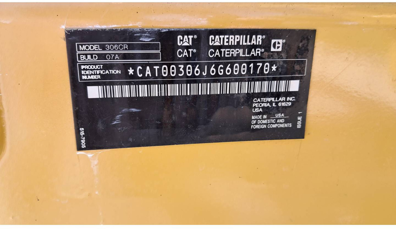 Crawler excavator CAT 306 CR