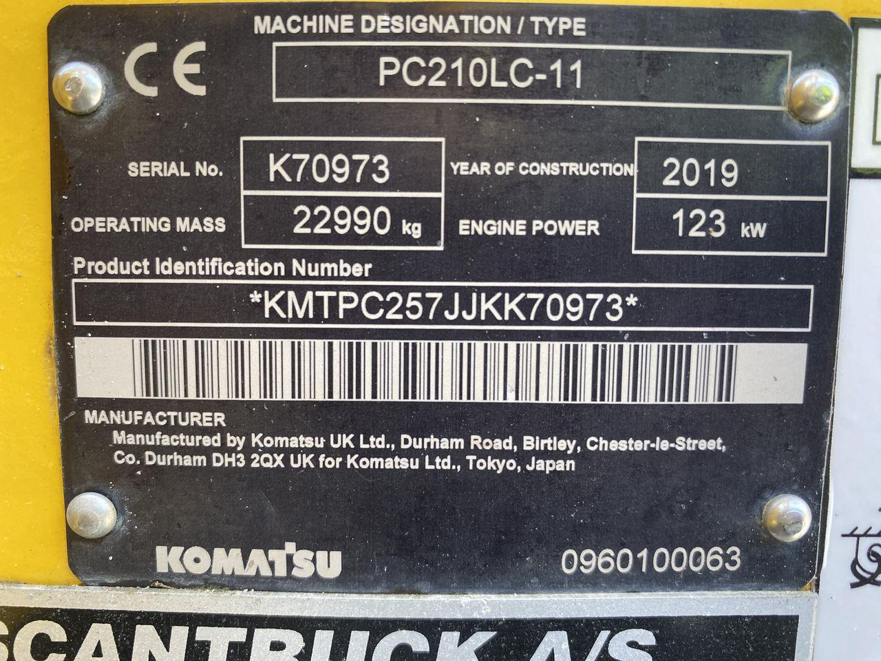 Crawler excavator Komatsu PC210LC-11